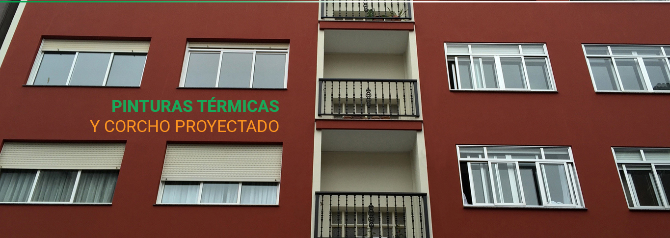 Pintura térmica y Corcho proyectado